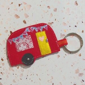 Retro Camper Key Fob Adventure Awaits Handcrafted Positive Message Gift | New #3